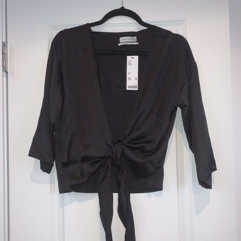 NEW - Urban Outfitters Satin Tie-Top